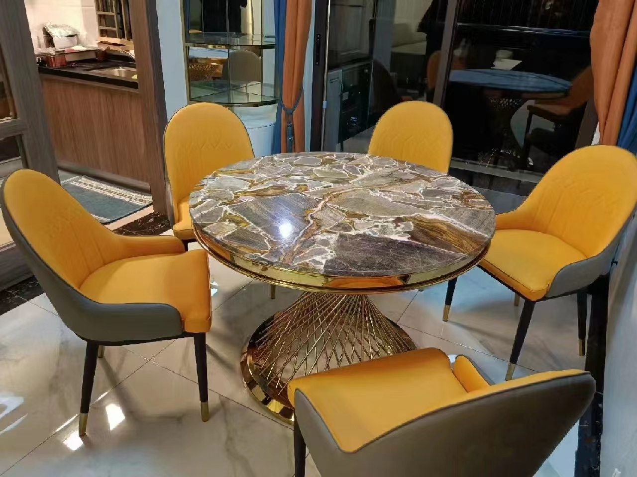 Bugatti Gold Marble Table 7