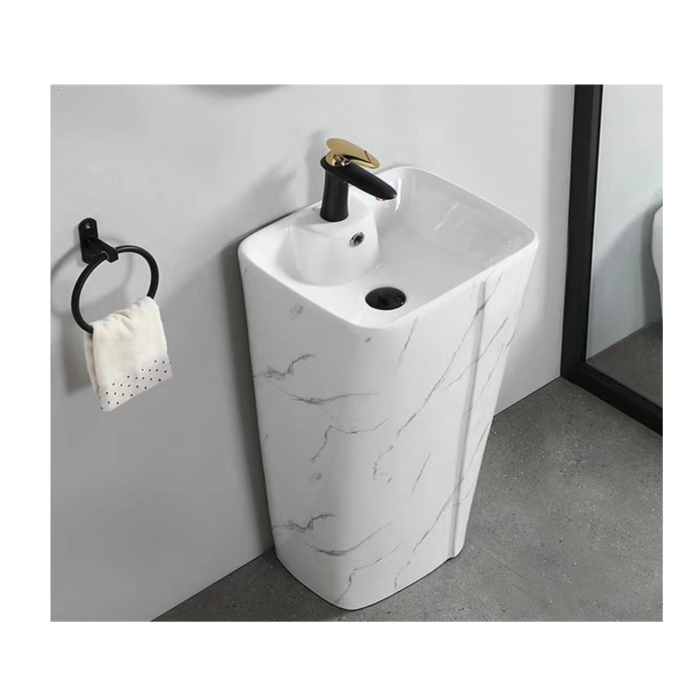 Natural Marble Freestanding Wash Basin Sinks 2