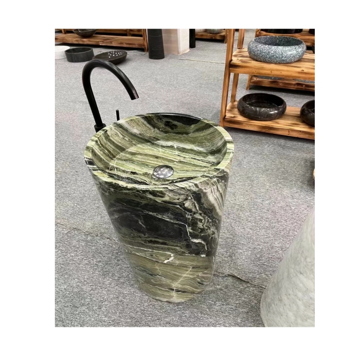 Natural Marble Freestanding Wash Basin Sinks 3