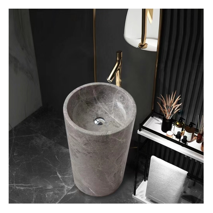 Natural Marble Freestanding Wash Basin Sinks 6