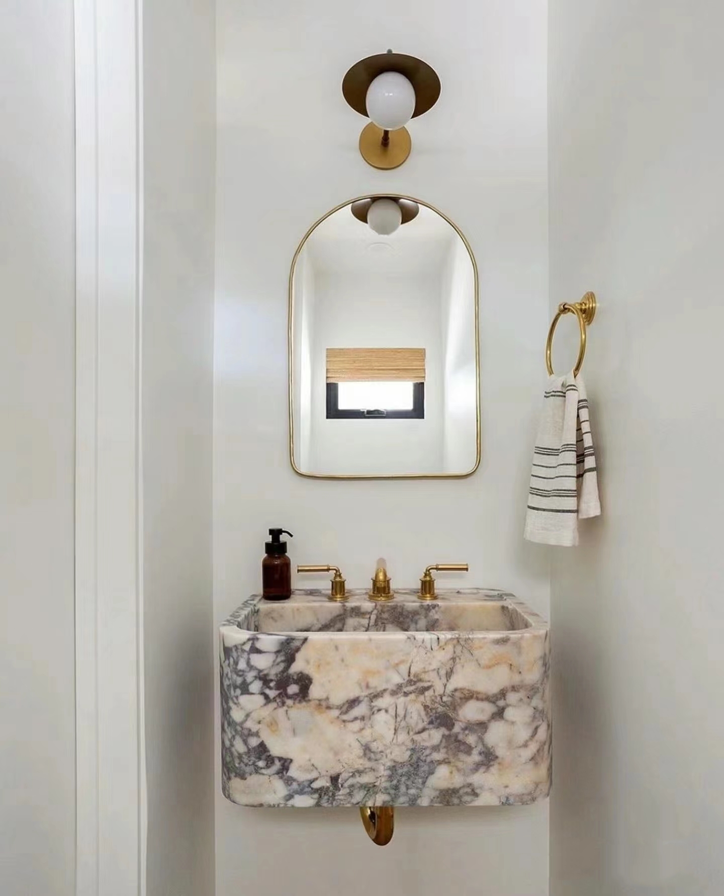 Natural Marble Wash Basin Wall Hung Pedestal Sinks 13