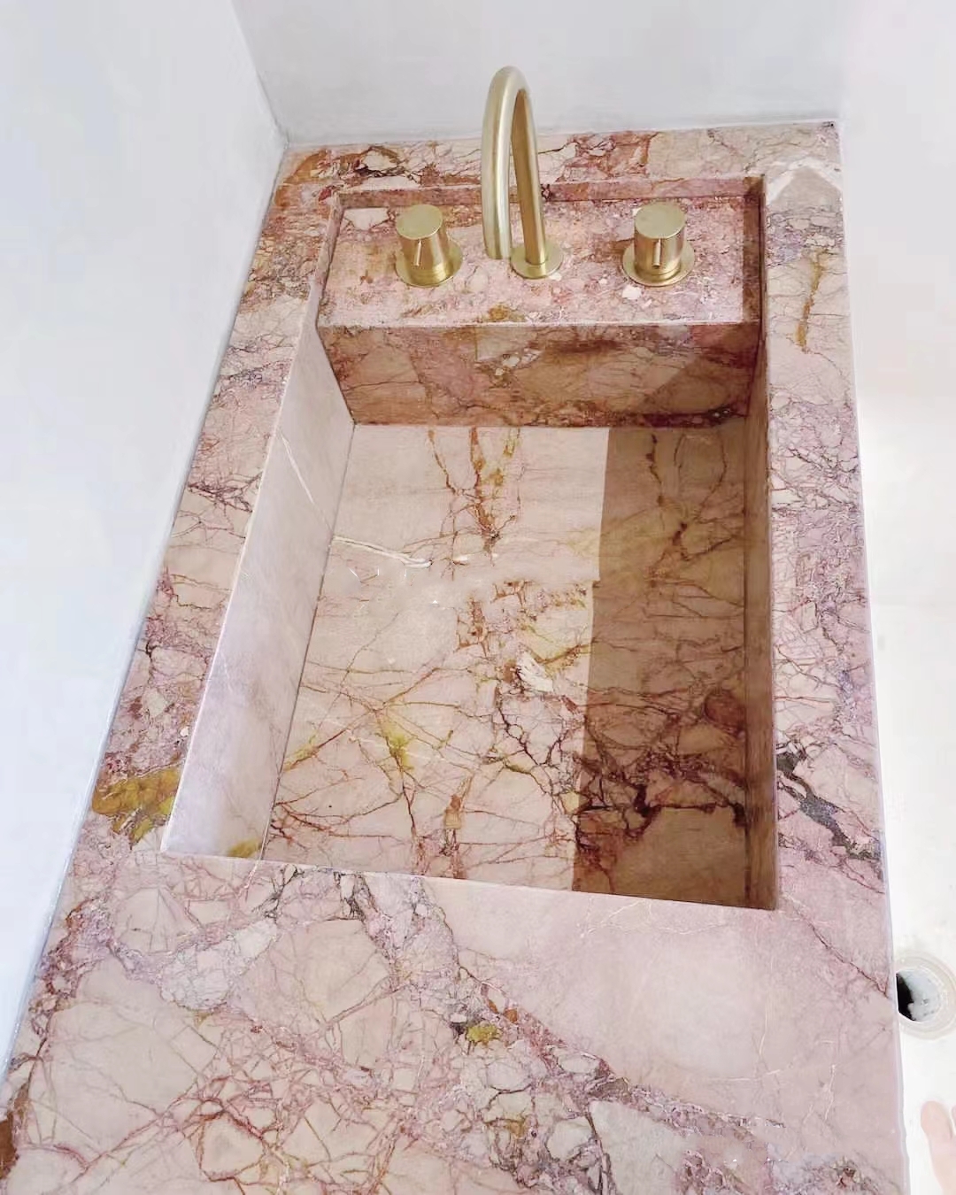 Natural Marble Wash Basin Wall Hung Pedestal Sinks 13