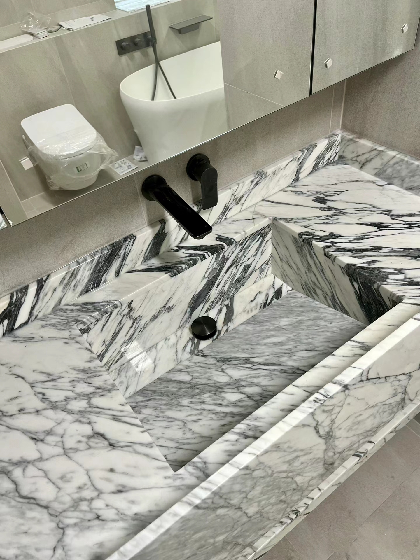 Natural Marble Wash Basin Wall Hung Pedestal Sinks 13