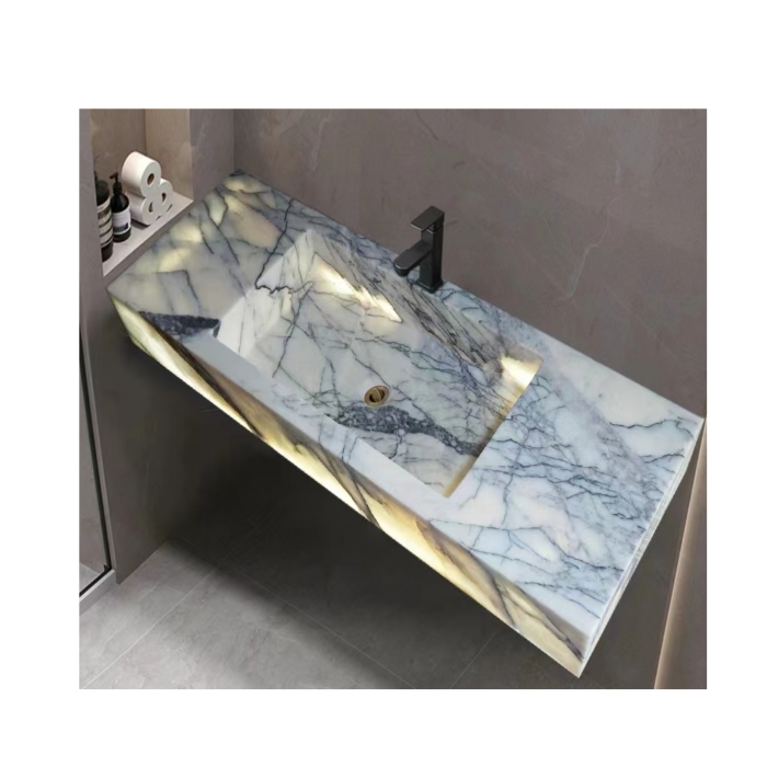 Natural Marble Wash Basin Wall Hung Pedestal Sinks 1