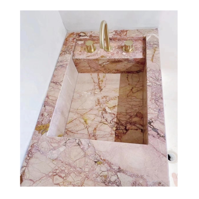 Natural Marble Wash Basin Wall Hung Pedestal Sinks 5