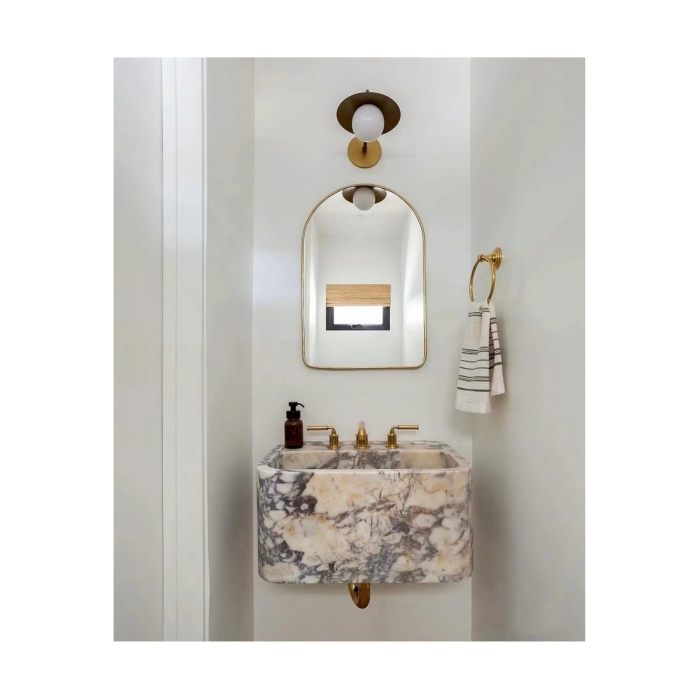 Natural Marble Wash Basin Wall Hung Pedestal Sinks 8