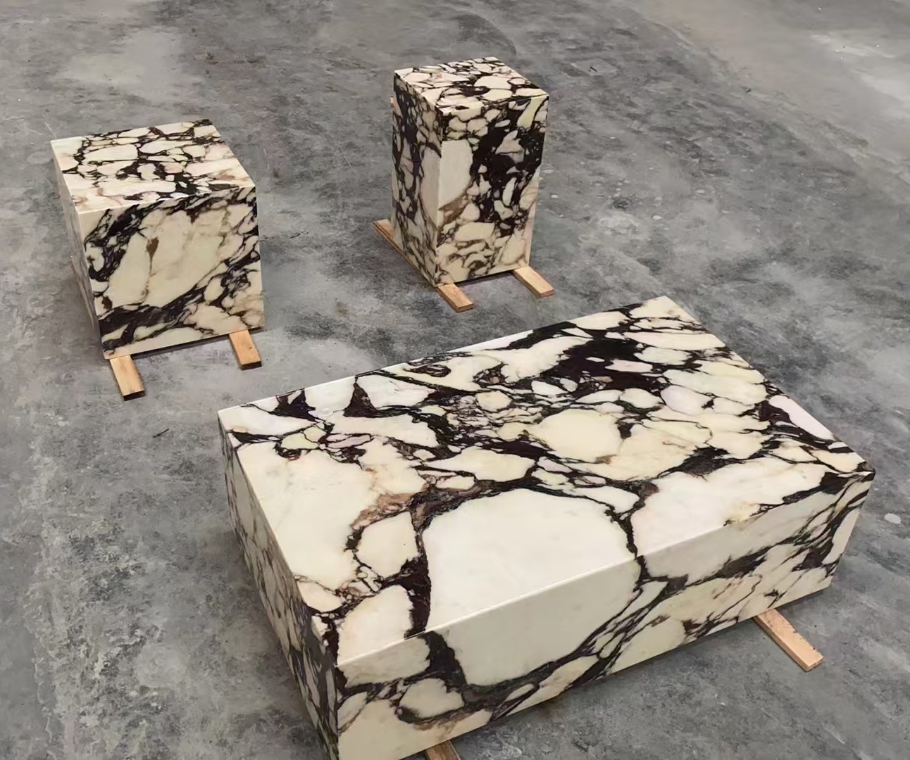 Calacatta Viola Purple Marble Plinth Bulgari Purple Marble Side Table Center Table 13