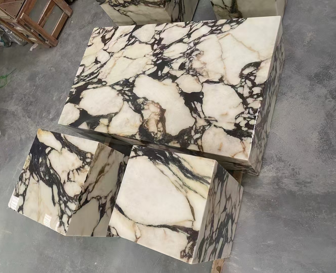 Calacatta Viola Purple Marble Plinth Bulgari Purple Marble Side Table Center Table 13