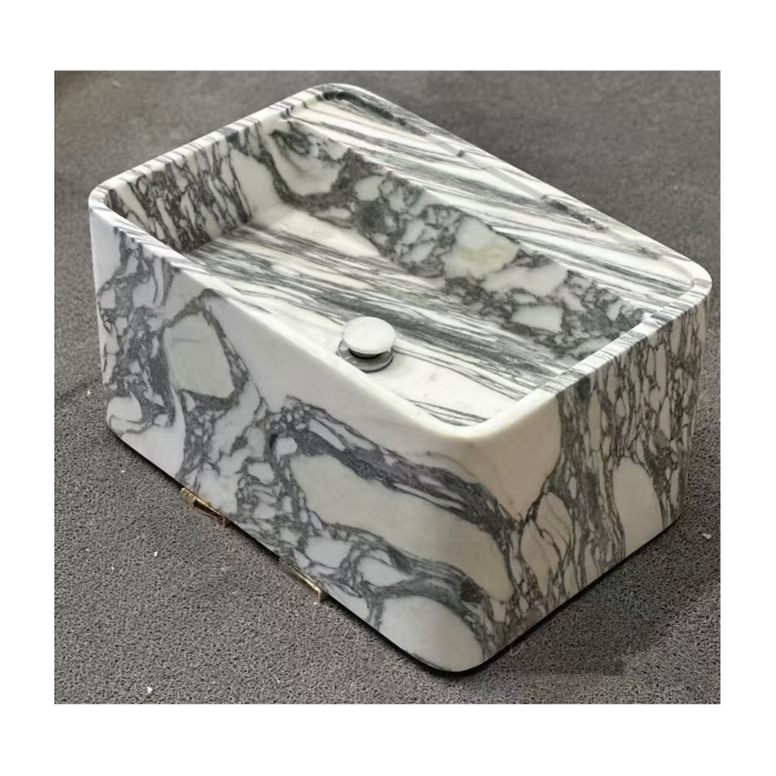 Bianco Arabescato Marble Wash Basin Sinks 2