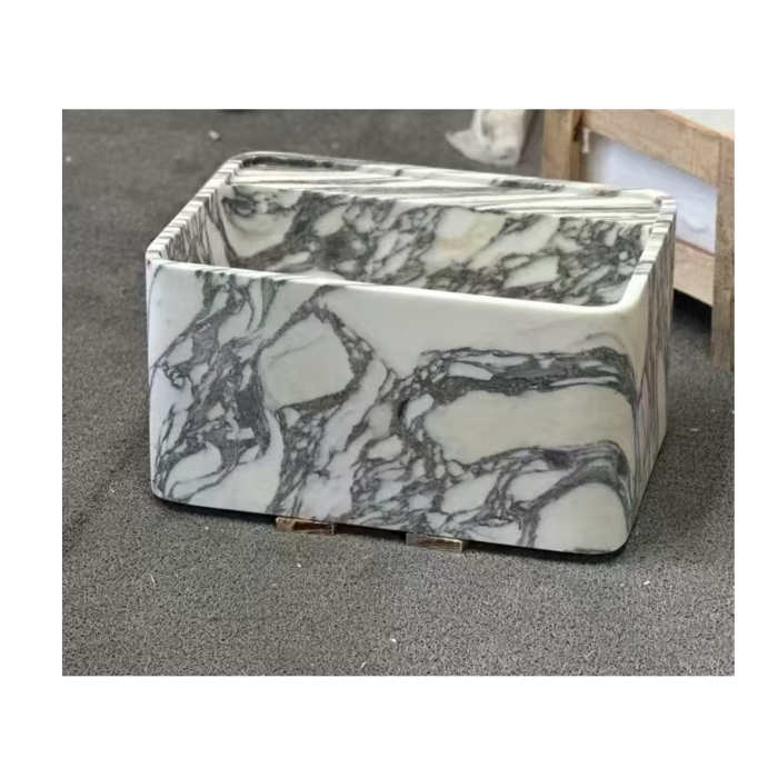 Bianco Arabescato Marble Wash Basin Sinks 3