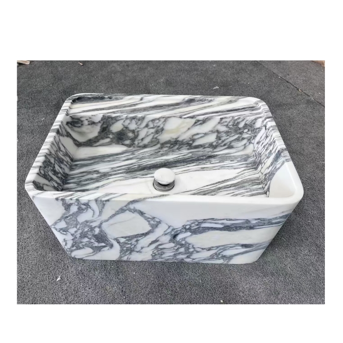 Bianco Arabescato Marble Wash Basin Sinks 5