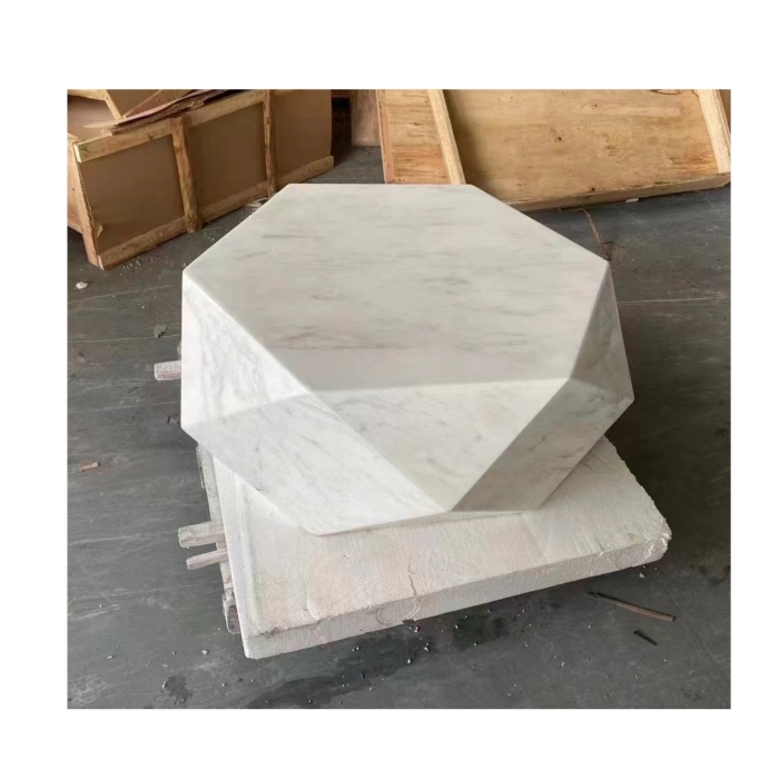 Diamond Design Hexagonal Shape Narble Table 1