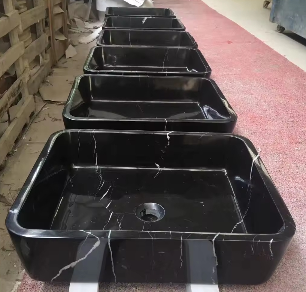 Natural Marble Wash Basin Vanity Top Sinks Countertop Washbasin 5