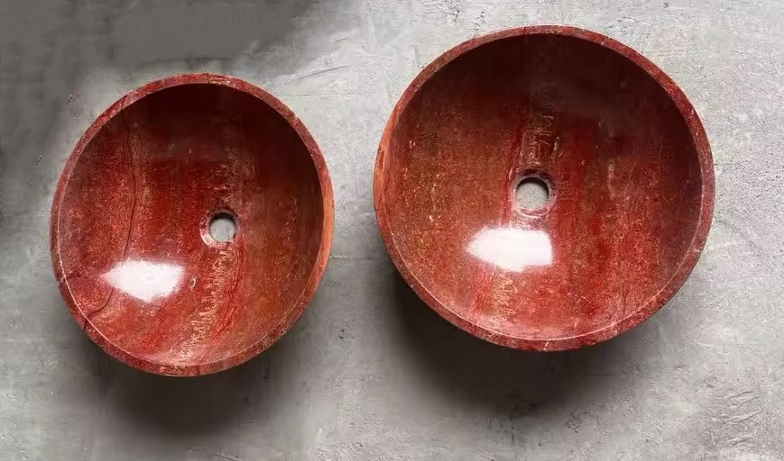 Natural Marble Wash Basin Vanity Top Sinks Countertop Washbasin 5