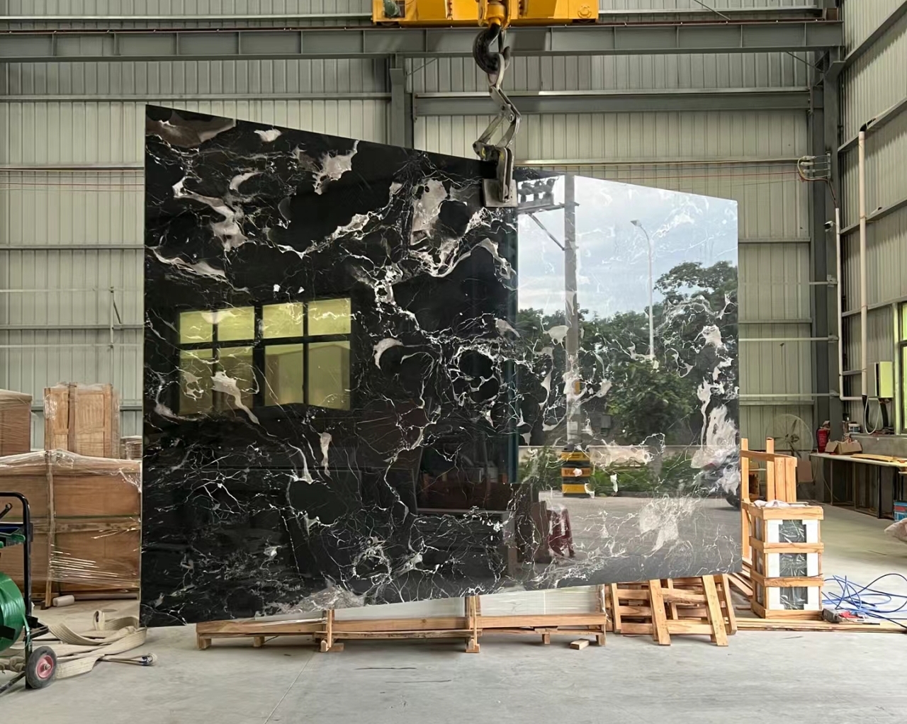 Ice Black Marble Slabs