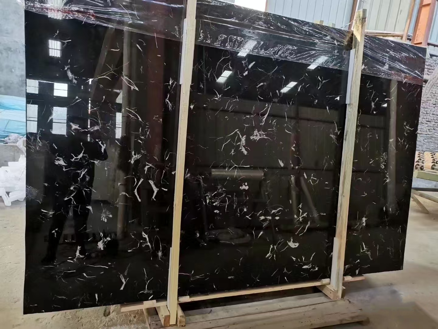 Ice Black Marble Slabs