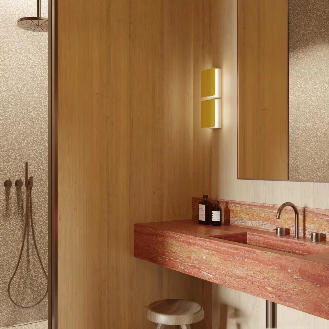 Red Travertine Wash Basin Travertino Sinks 15