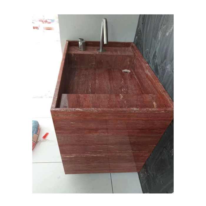 Red Travertine Wash Basin Travertino Sinks 15