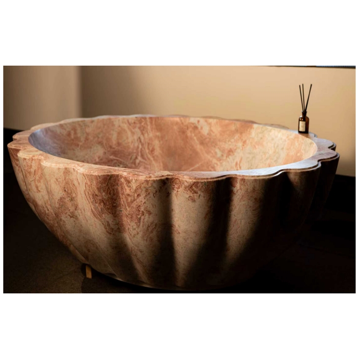Four Seasons Pink Luxury Stone Petal Bathtub 2