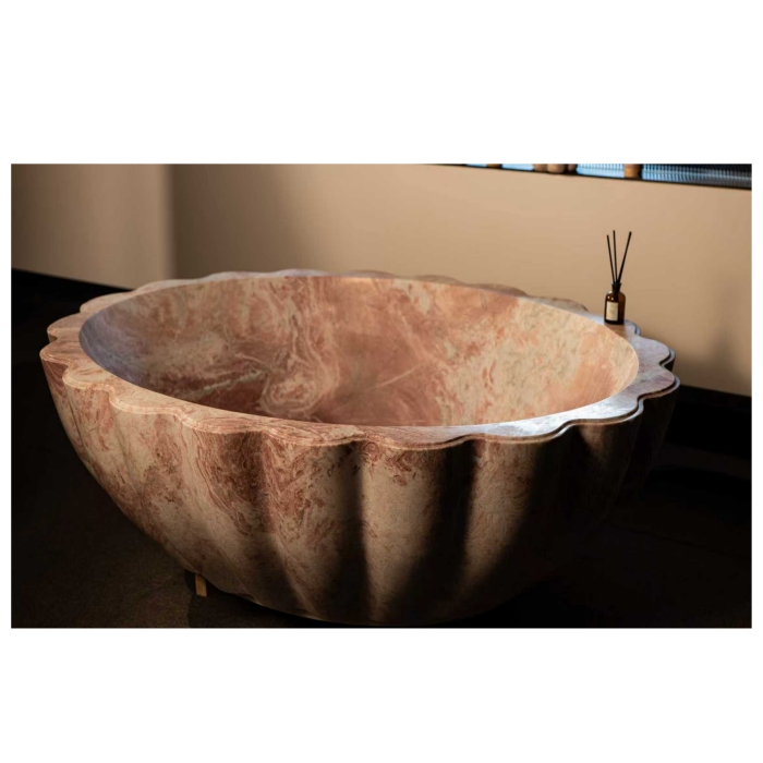 Four Seasons Pink Luxury Stone Petal Bathtub 3