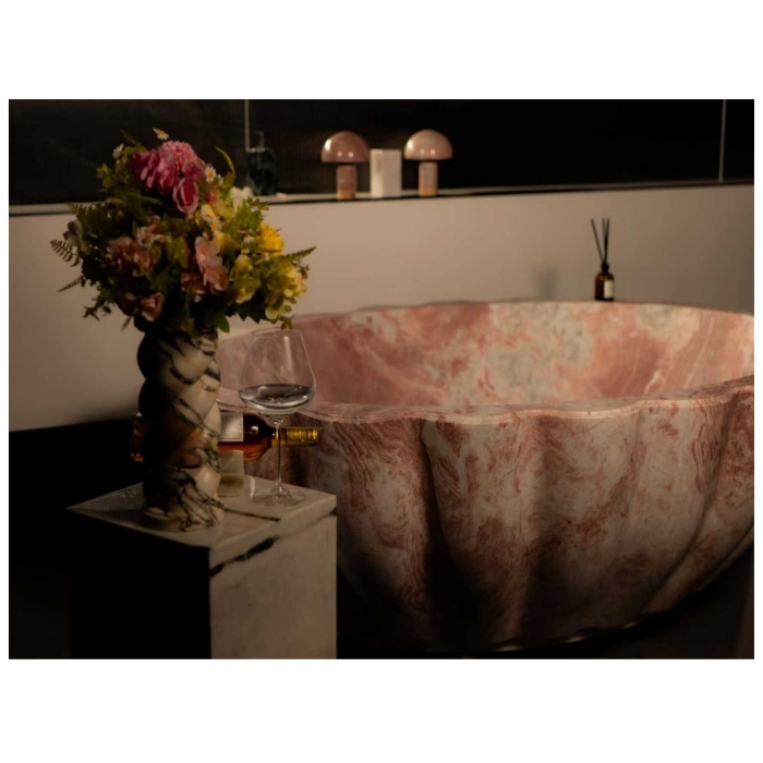 Four Seasons Pink Luxury Stone Petal Bathtub 4