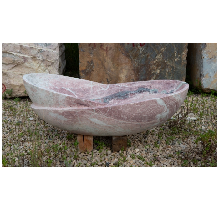 1650X810X560 Four Season Pink Marble Bathroom Four Season Pink Marble Bathroom Bathtub Bathtub 1.65m Irregular Design 1