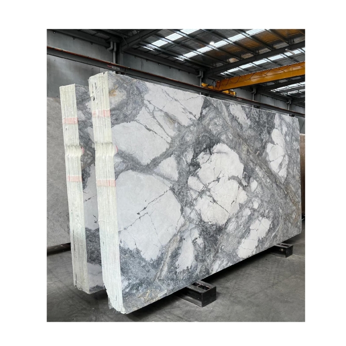 Winter River Snow Marble Slabs