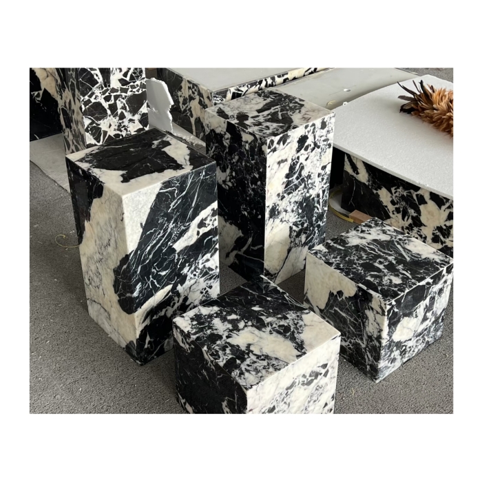 Napoleon Black Marble Plinth Table 1