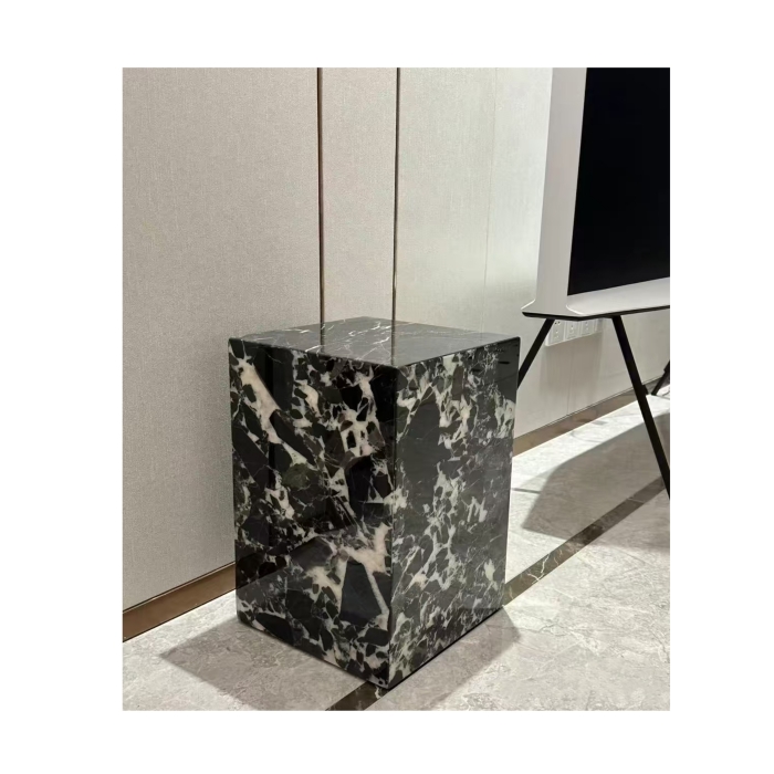 Napoleon Black Marble Plinth Table 1