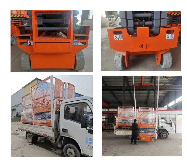 Wheeled electric drive shear fork platform