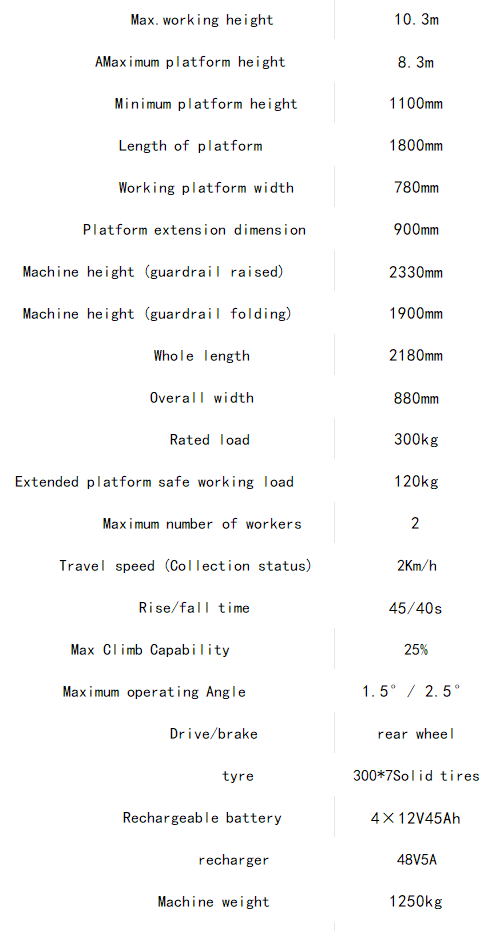 High altitude work platform