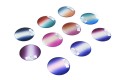 Triple Colors Gradient Tinted Lenses PC Polycarbonate Tinting Sunglasses lenses