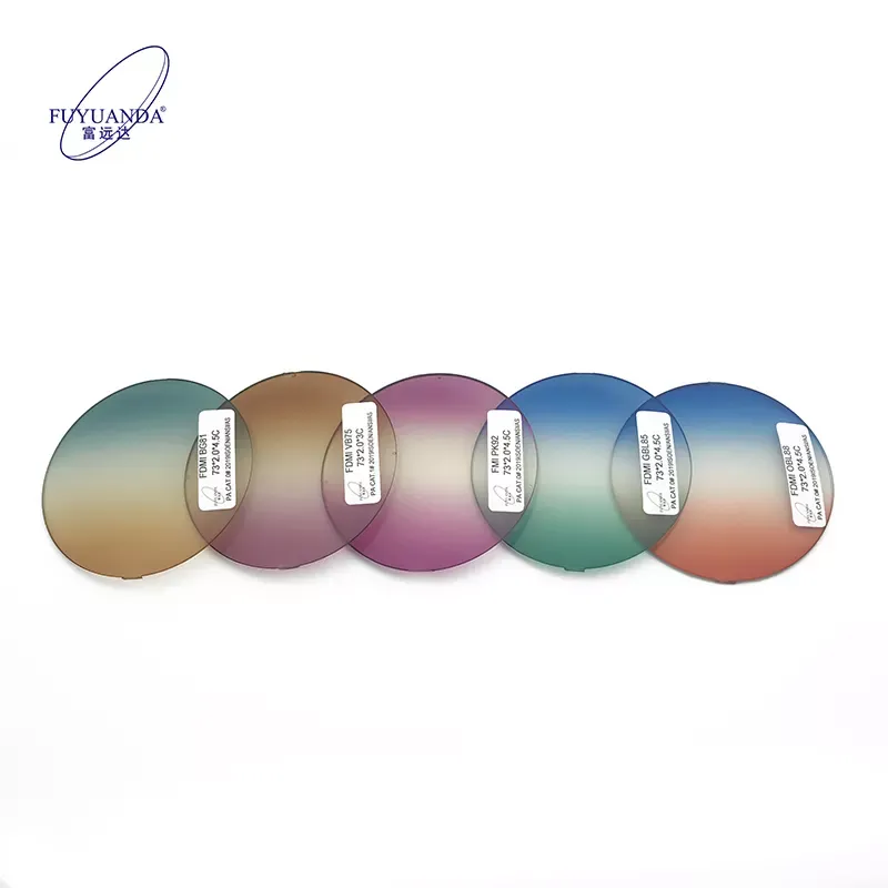 Triple Colors Gradient Tinted Lenses PC Polycarbonate Tinting Sunglasses lenses