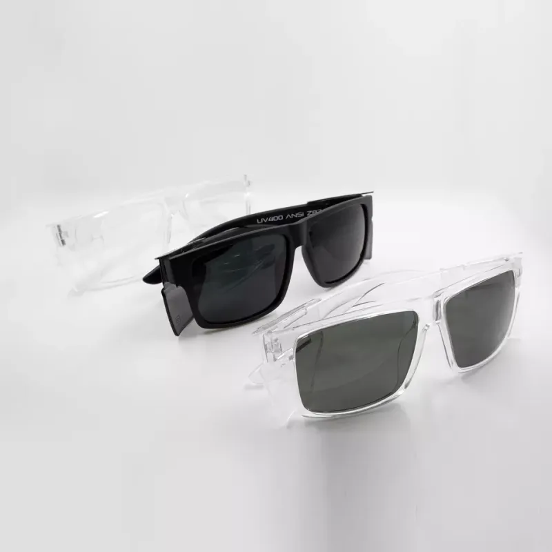 新型侧防护安全太阳镜防雾安全眼镜带侧护罩