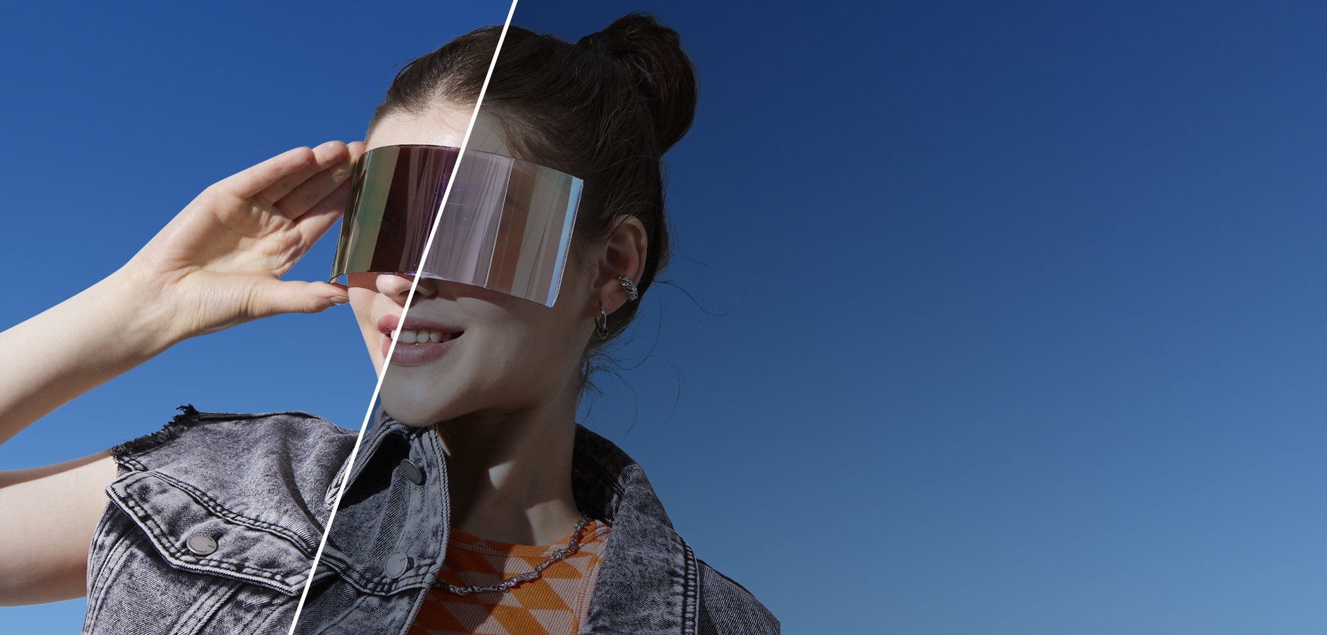 批发定制PC聚碳酸酯运动自行车一件偏光变色太阳镜镜片