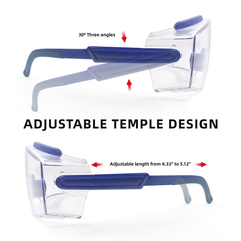 防雾安全眼镜眼睛保护带定制徽标，防花粉 UV400 安全工作眼镜