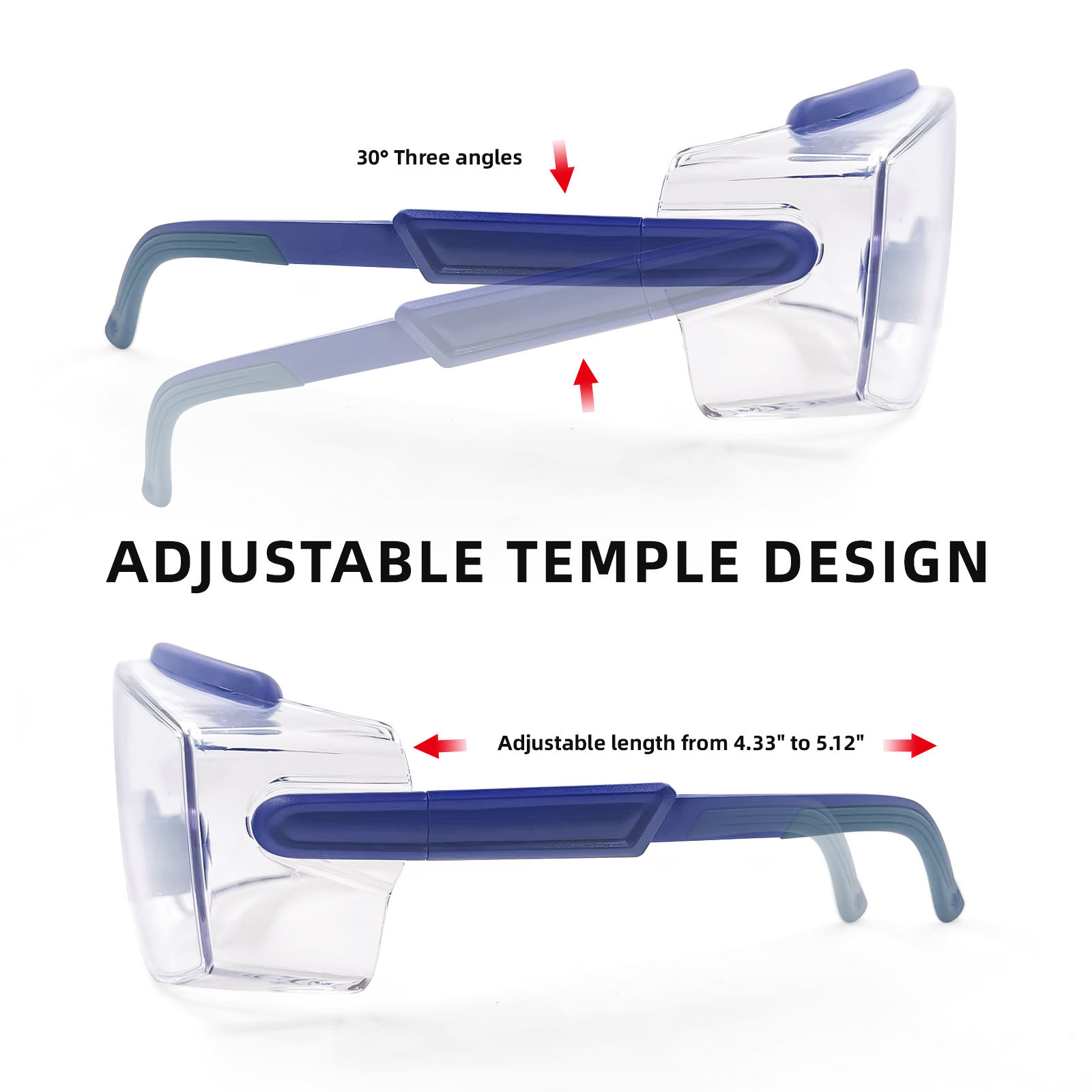 Side shield safety glasses