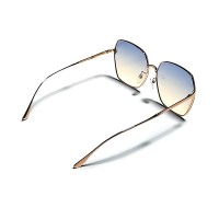 Vintage Metal Frame Gradient Lens Lightweight UV Protection Sunglasses