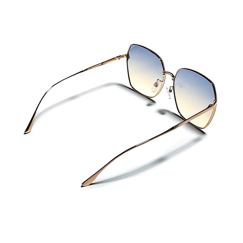 Vintage Metal Frame Gradient Lens Lightweight UV Protection Sunglasses