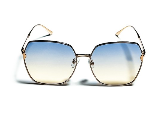 Vintage Metal Frame Gradient Lens Lightweight UV Protection Sunglasses