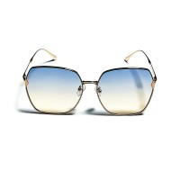 Vintage Metal Frame Gradient Lens Lightweight UV Protection Sunglasses