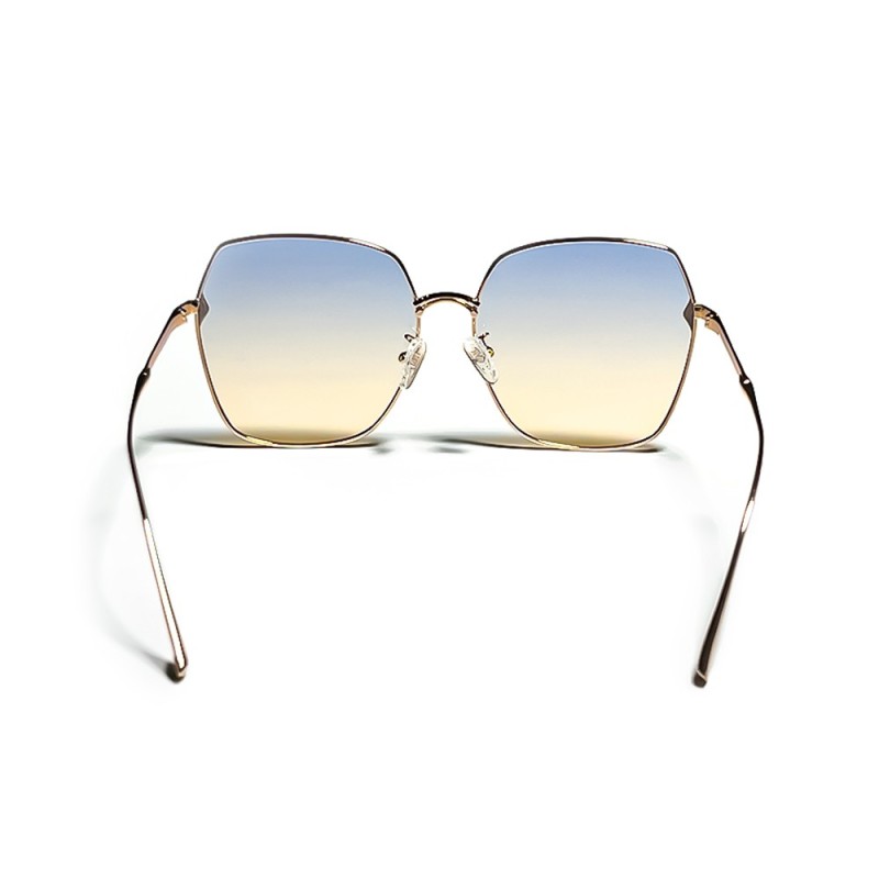 Vintage Metal Frame Gradient Lens Lightweight UV Protection Sunglasses