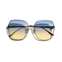Vintage Metal Frame Gradient Lens Lightweight UV Protection Sunglasses