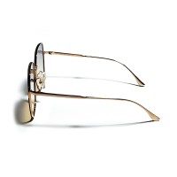 Vintage Metal Frame Gradient Lens Lightweight UV Protection Sunglasses