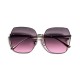 Trendy Oversized Metal Frame Silicone Nose Pads Gradient Lens Sunglasses