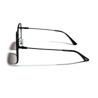 Black Square Metal Frame Gradient Lens UV Protection Sunglasses