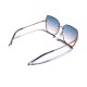 Classy Gold Hollow Metal Frame Gradient Lens Oversized Sunglasses