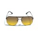 Double Bridge Rimless One-Piece Gradient Lens UV Protection Sunglasses