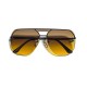 Double Bridge Rimless One-Piece Gradient Lens UV Protection Sunglasses