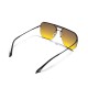 Double Bridge Rimless One-Piece Gradient Lens UV Protection Sunglasses